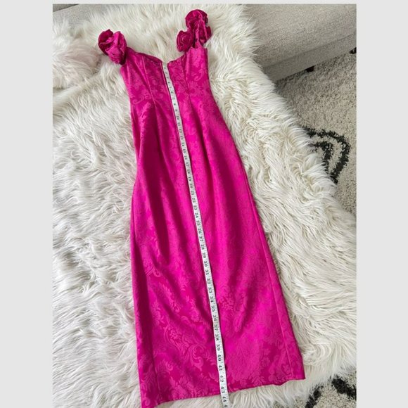 GUNNE SAX Jessica McClintock Vintage Hot Pink Barbie Core Prom Dress 5/6 - Picture 10 of 11